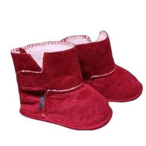 Gymboree baby red suede like booties size 02